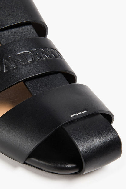 Jw Anderson Leather Slingback Sandals Black Women's