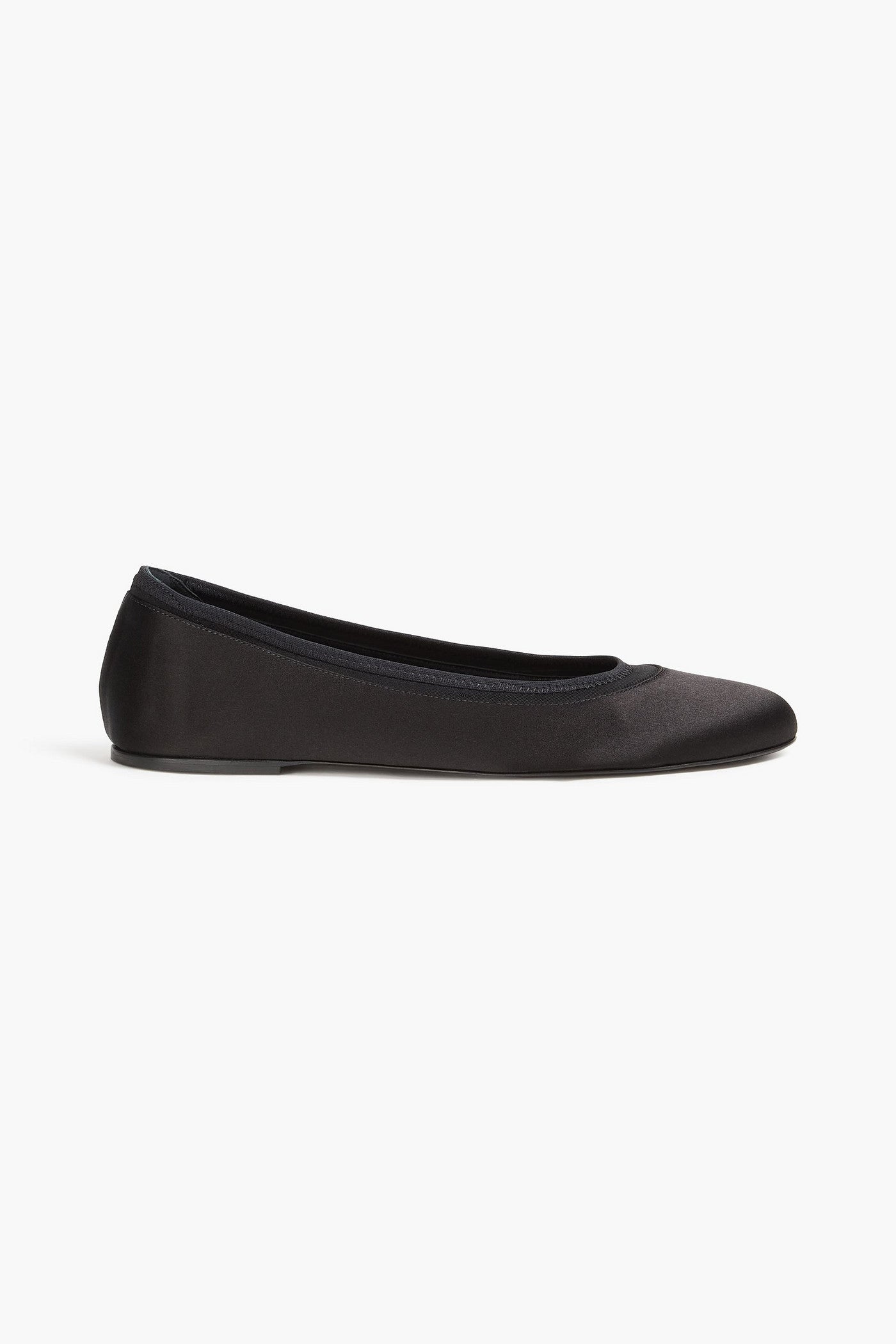 Loulou Studio Frano Satin Ballet Flats Black Women's