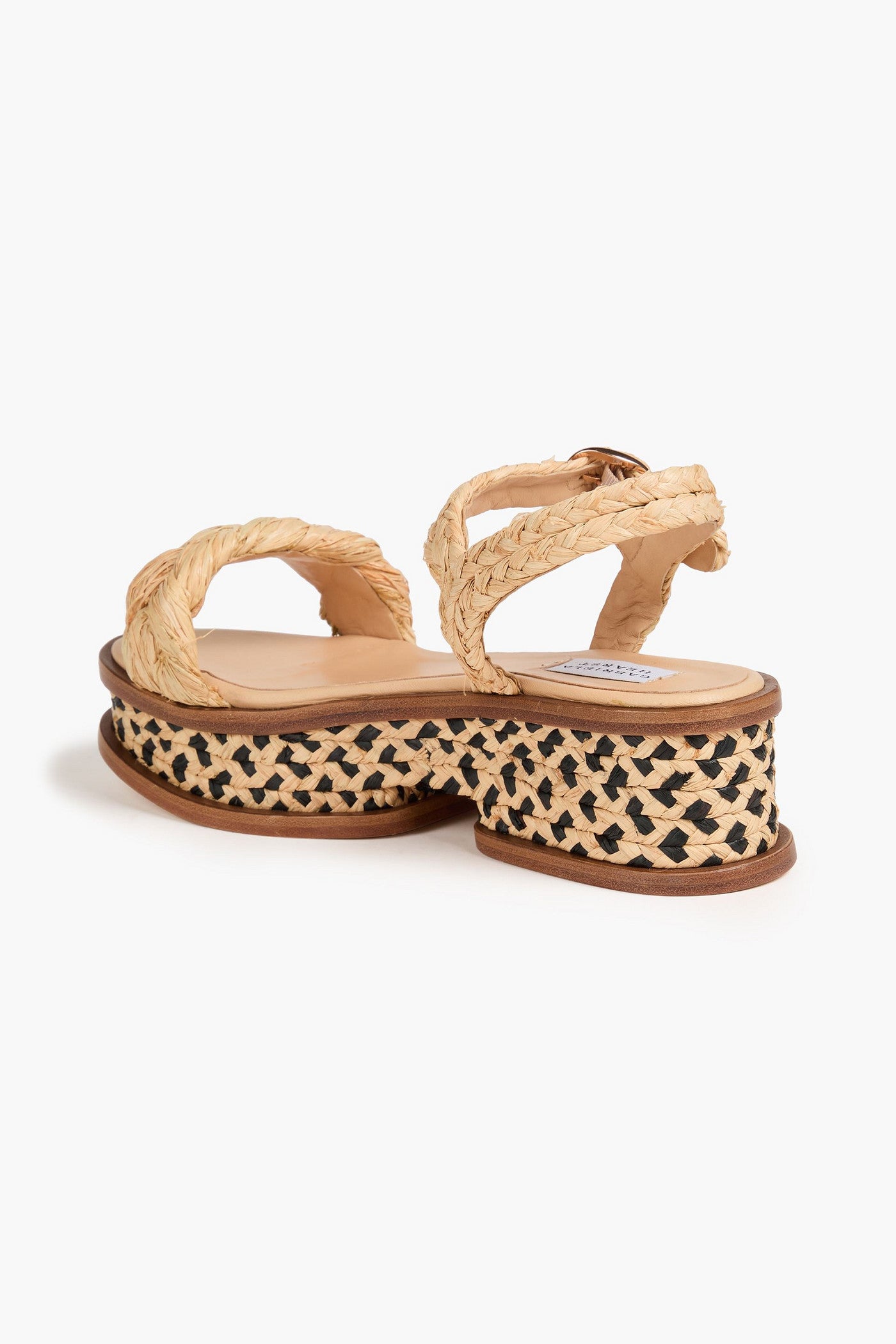 Gabriela Hearst Michael Raffia Platform Sandals Beige Women's