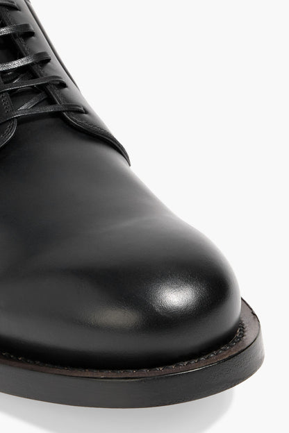 Ferragamo Leather Derby Shoes Black