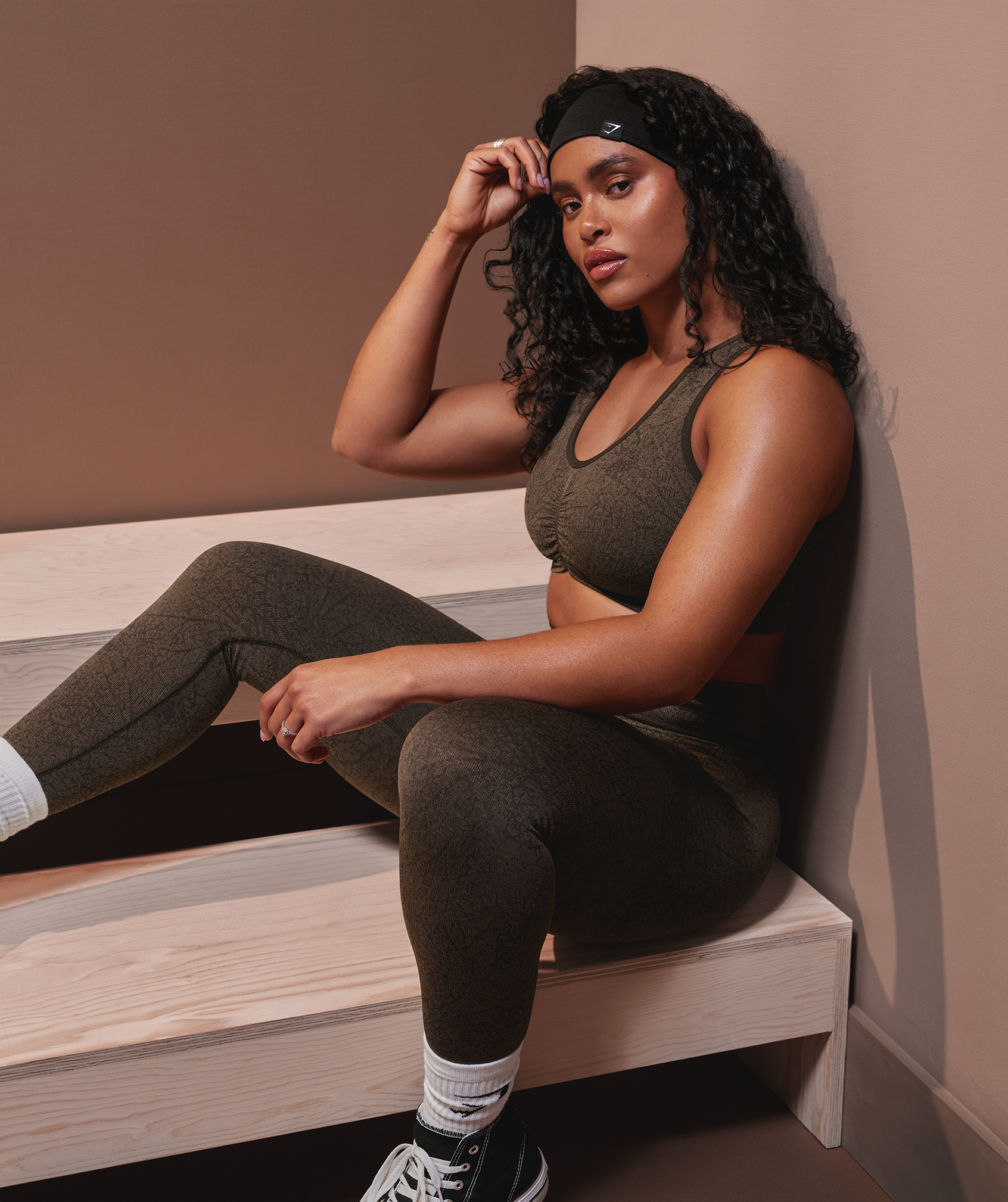 Women's Gymshark Diffuse Sweat Headband Black