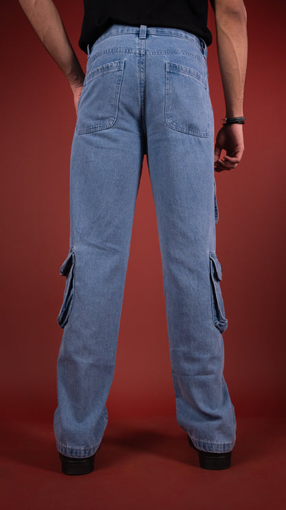 BLUE DENIM MEN'S CARGO