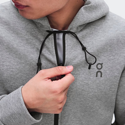 On Focus Tech Zip Hoodie Basalt