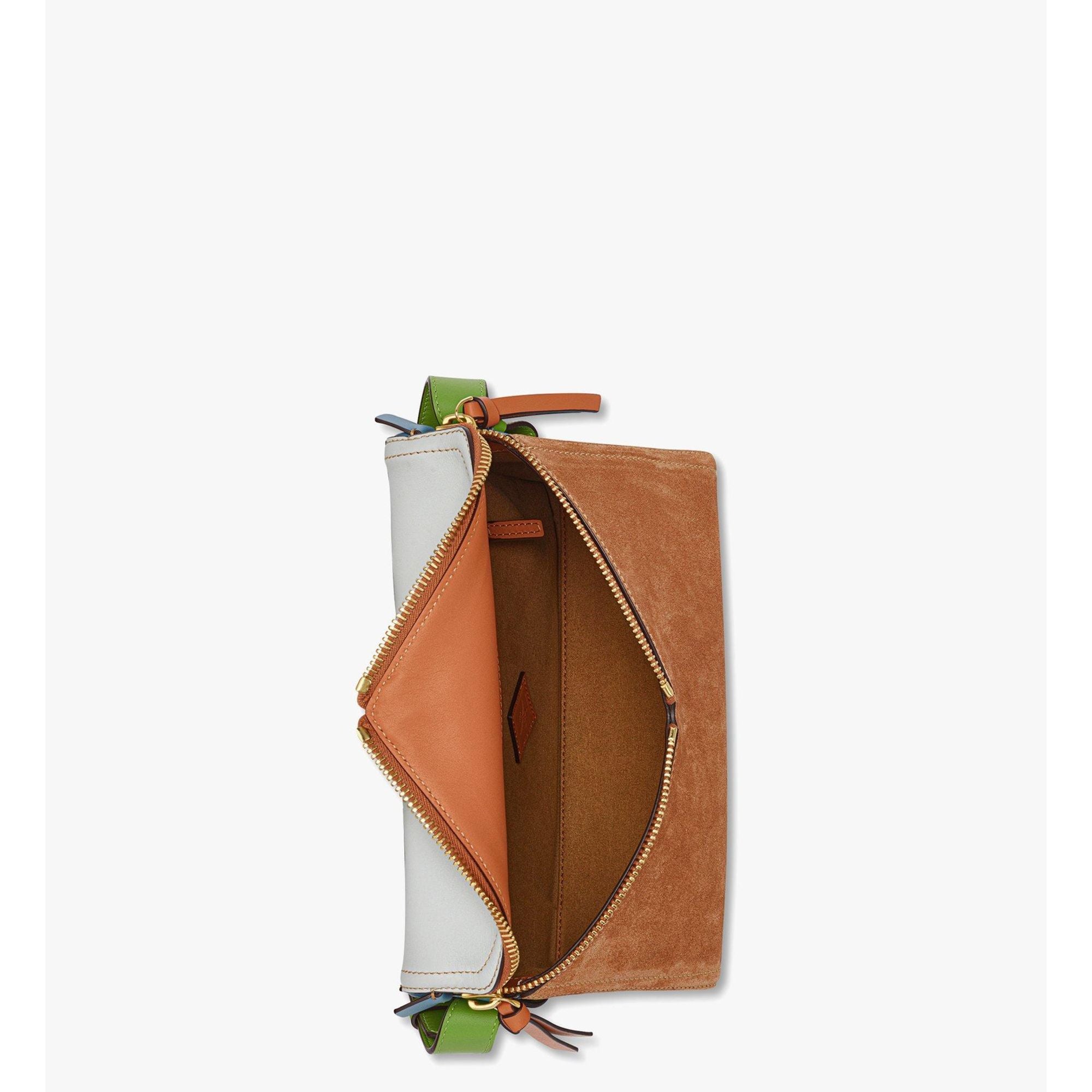 MCM Diamant 3d Shoulder Bag In Suede And Calf Leather
