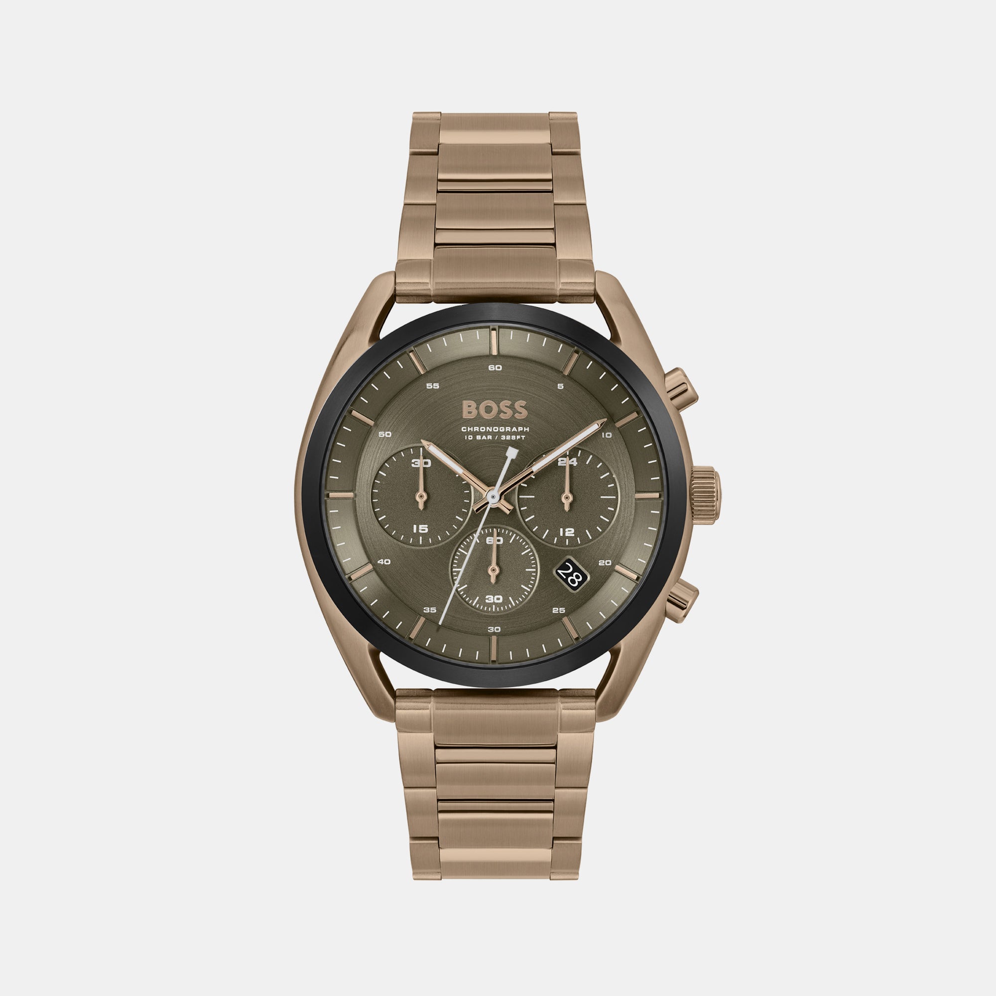 Boss Top Men Quartz Green Dial Chronograph Stainless Steel Watch 1514094