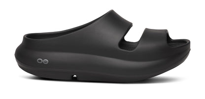 Oofos Women's Two-Strap Sandal Black