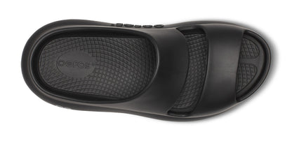 Oofos Women's Two-Strap Sandal Black