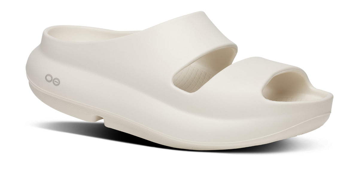 Oofos Women's Two-Strap Sandal Chalk