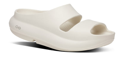Oofos Women's Two-Strap Sandal Chalk