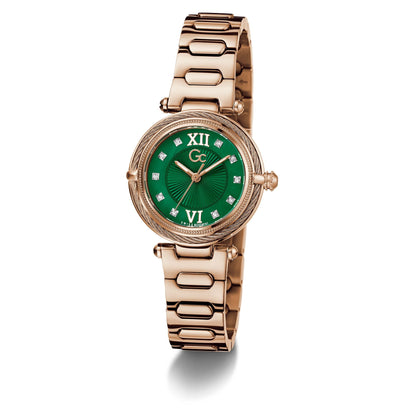 Gc Vogue Cable Green Round Quartz Women Watch Z57003L9