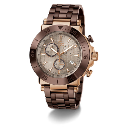 Gc One Sport Beige Round Quartz Men Watch Y70010G1