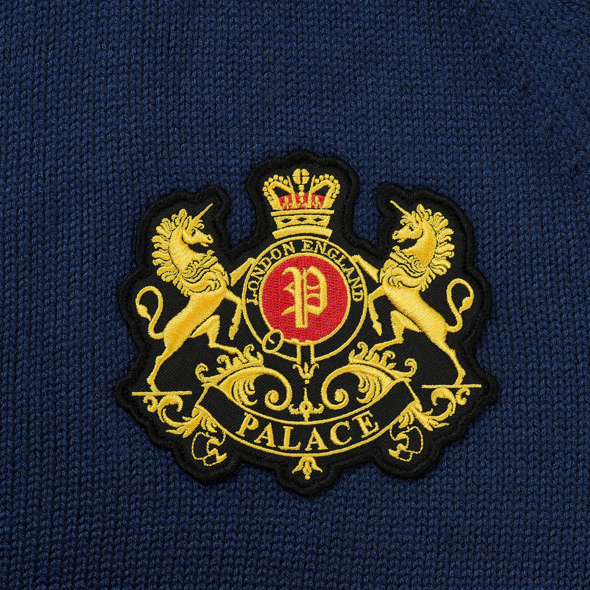 Palace Skateboards Established ZIP Funnel KNIT NAVY