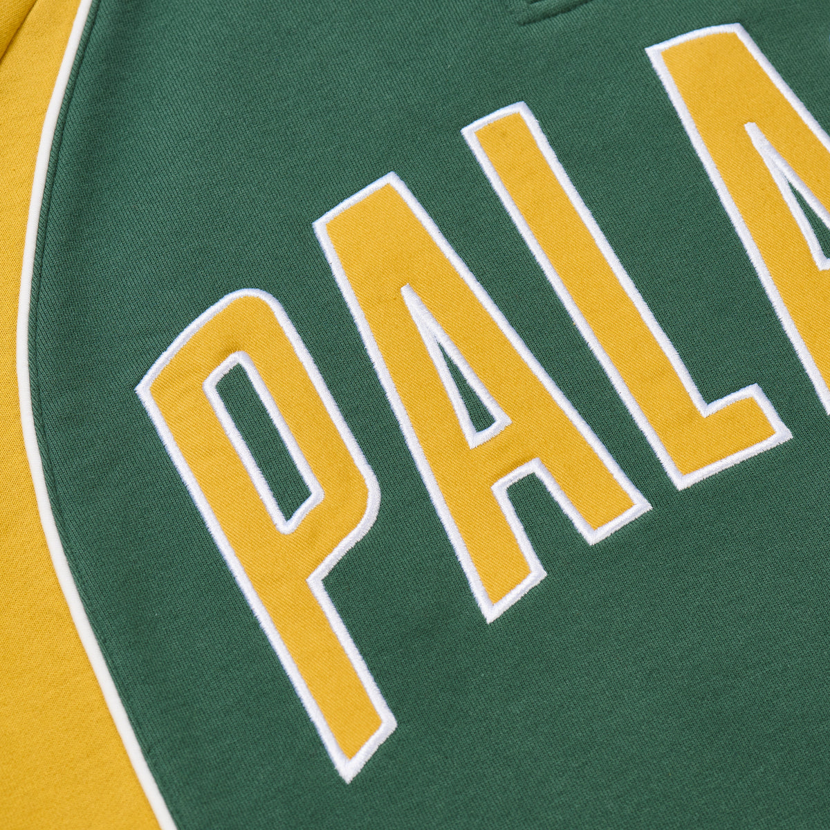 Palace Skateboards Courtside 1 / 4 ZIP Racey Green / Sunny Yellow