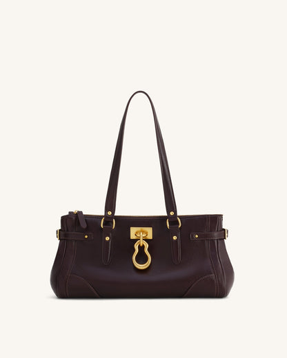 Jw Pei Yvette Elongated Tote Bag Dark Brown