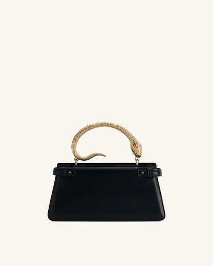 Jw Pei Elena Snake Handle Top Handle Bag Black
