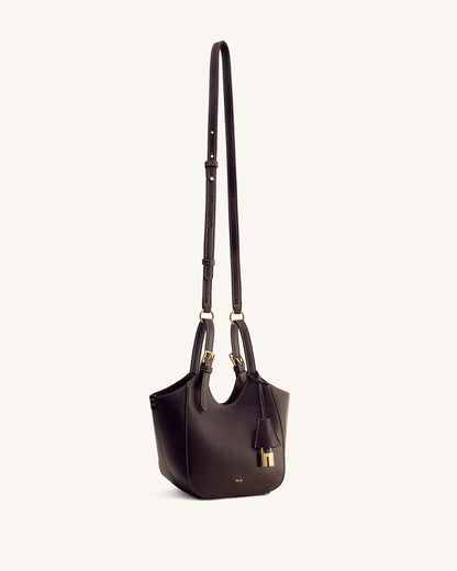Jw Pei Ines Padlock Tote Bag Dark Brown