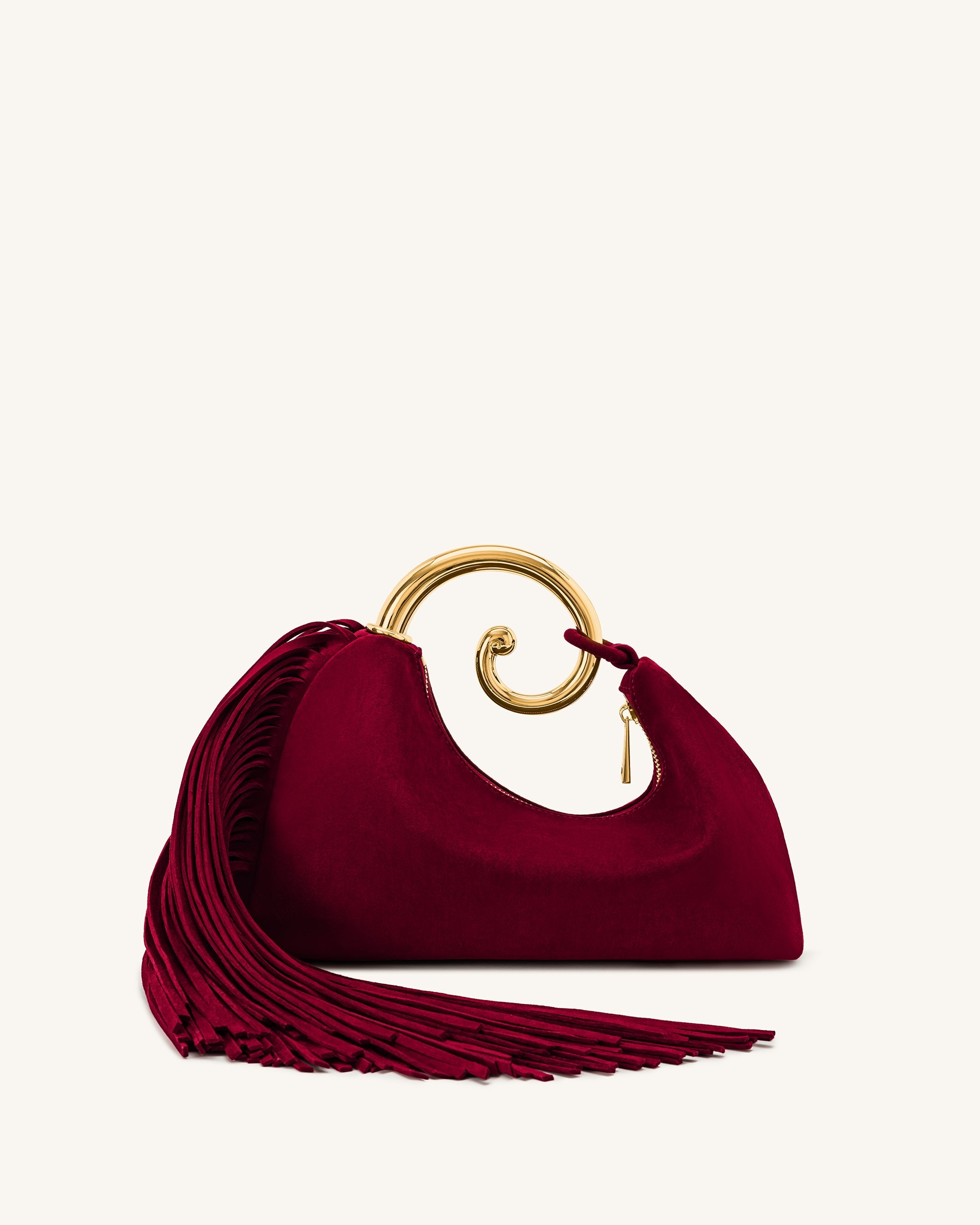 Jw Pei Nell Fringe Hardware Top Handle Bag Burgundy