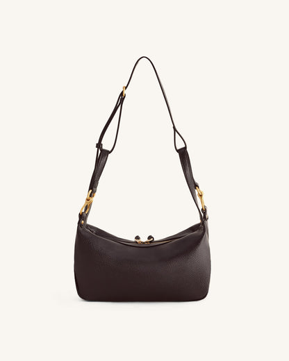Jw Pei Selia Soft Grain Crossbody Bag Dark Brown