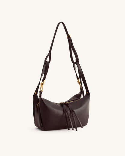 Jw Pei Selia Soft Grain Crossbody Bag Dark Brown