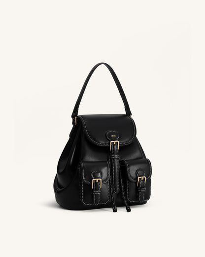 Jw Pei Harper Buckle Pocket Backpack Black