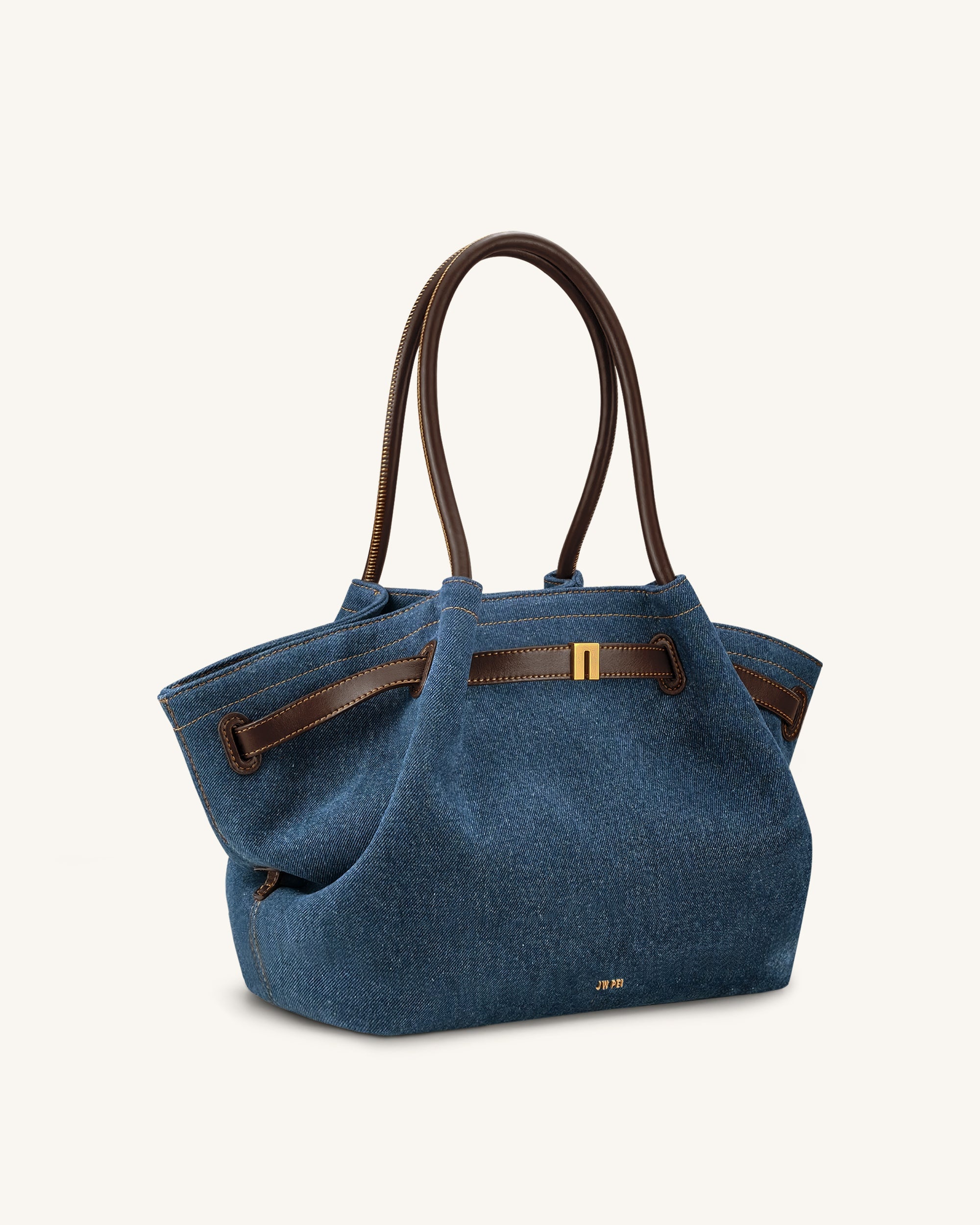 Jw Pei Hana Medium Denim Tote Bag Blue Denim