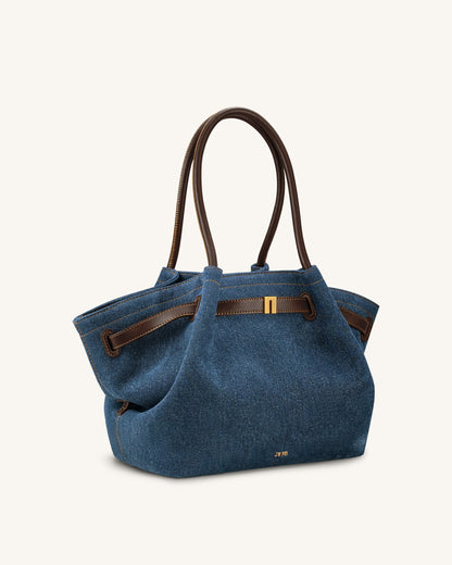 Jw Pei Hana Medium Denim Tote Bag Blue Denim