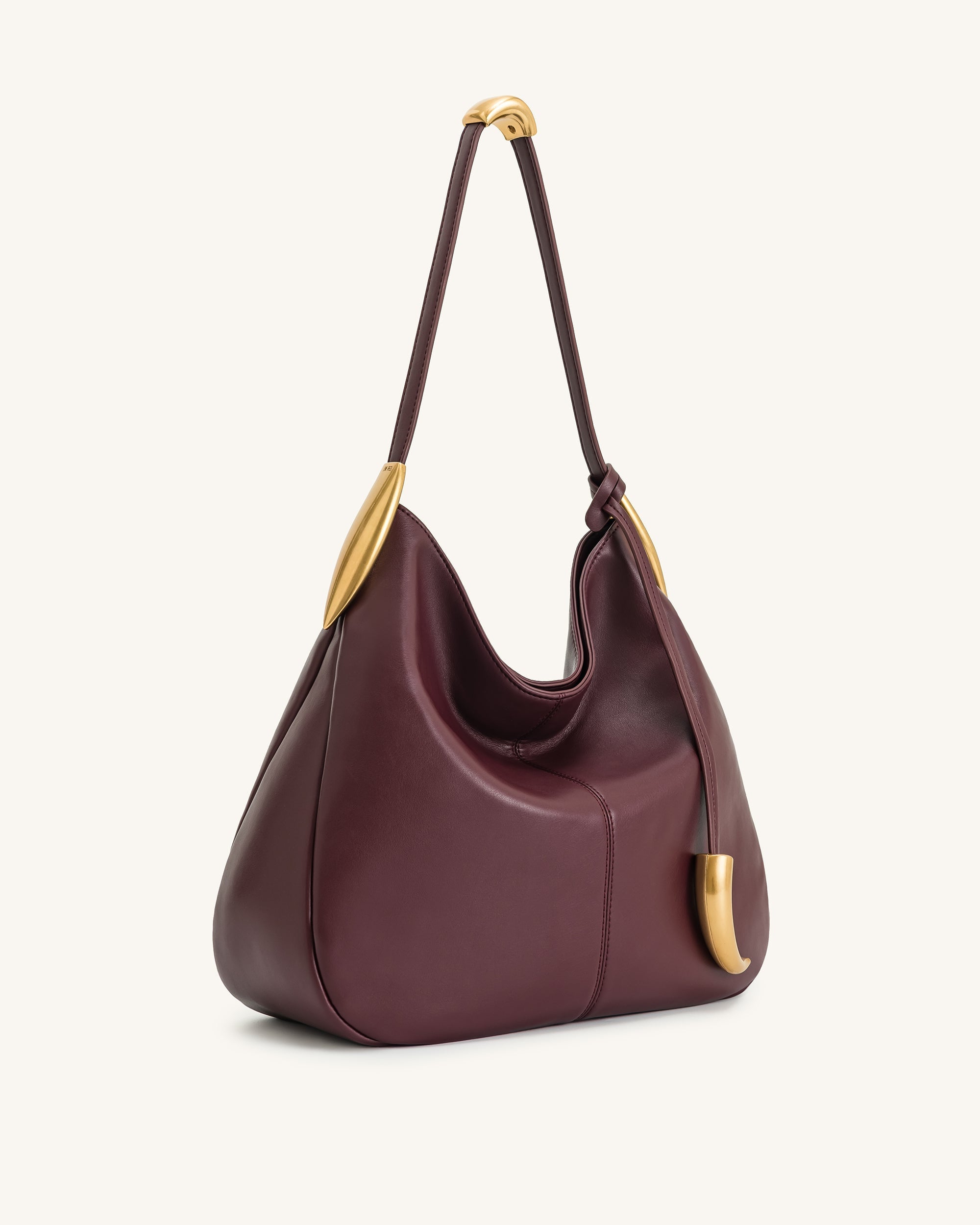Jw Pei Nina Metal Charm Hobo Bag Burgundy