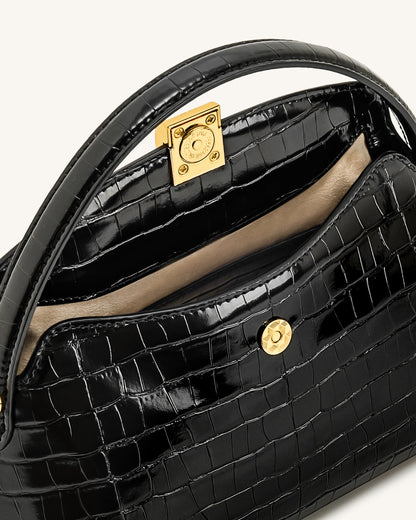 Jw Pei Talia Top Handle Bag Black Croc