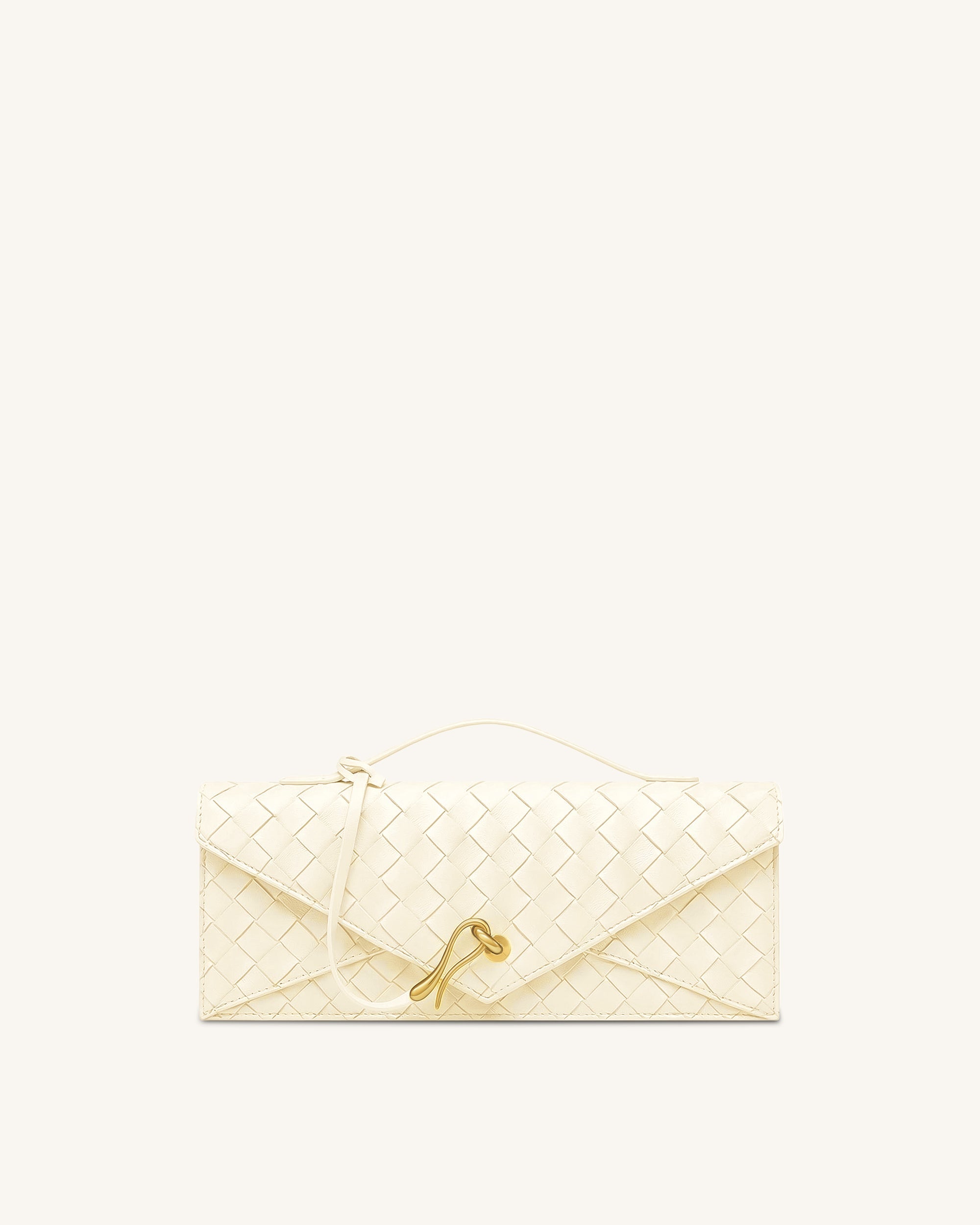 Jw Pei Celeste Woven Textured Envelope Top Handle Bag Ivory