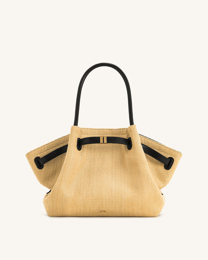 Jw Pei Hana Medium Faux Straw Tote Bag Brown Straw