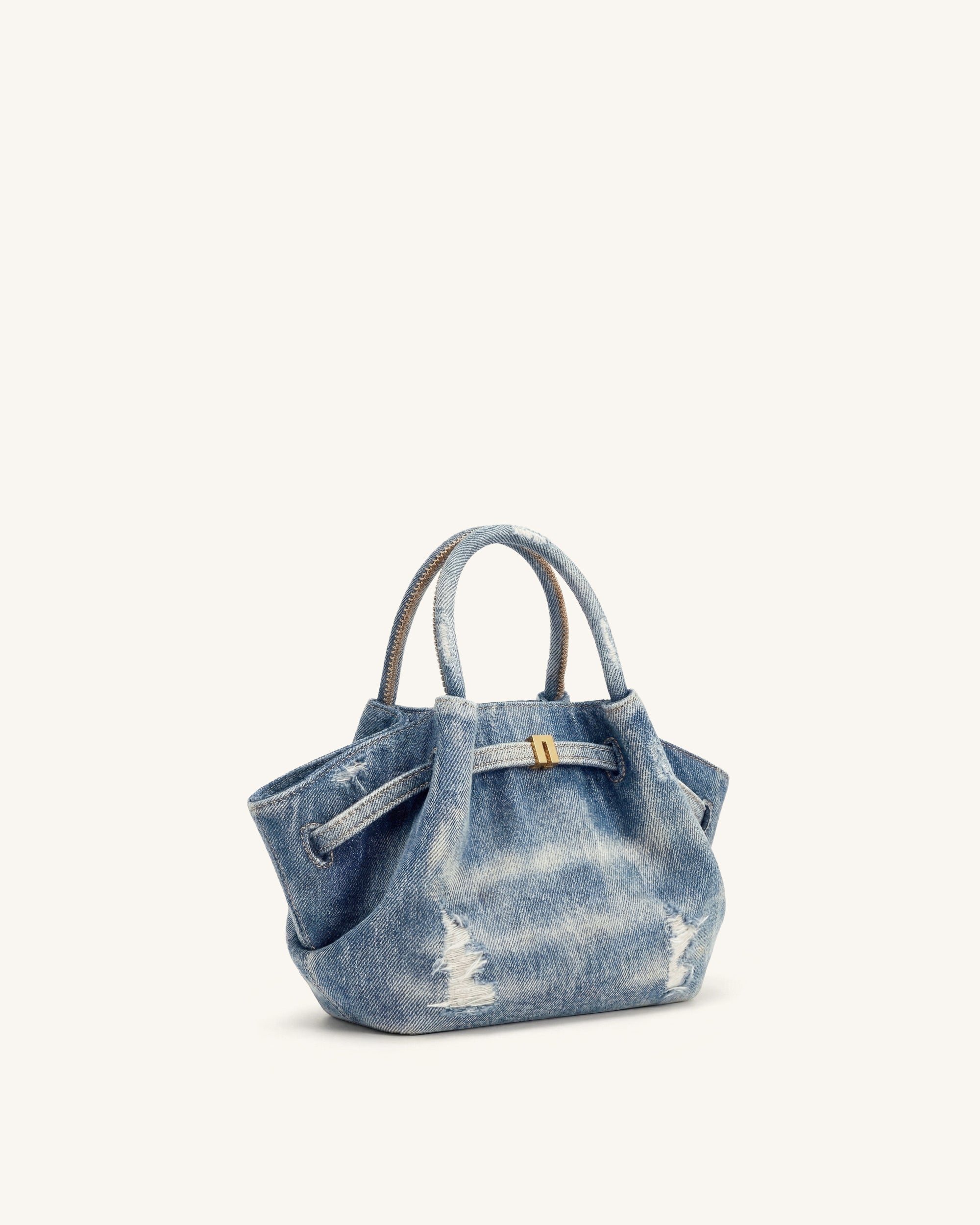 Jw Pei Hana Mini Denim Tote Bag Blue