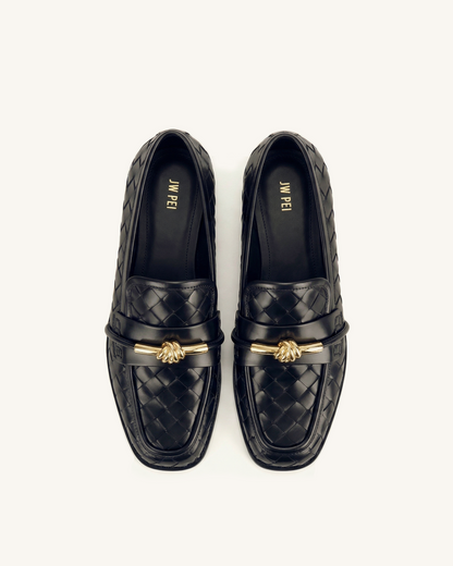 Jw Pei Elowen Woven Horsebit Loafers Black