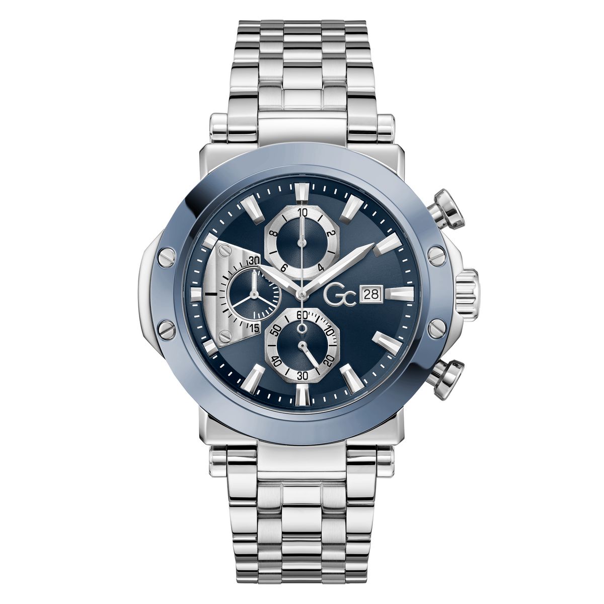 Gc Round 44mm Blue Dial Analog Men Watch - Z75002G7