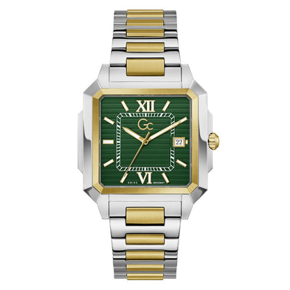 Gc Square 41mm Green Dial Analog Men Watch - Z74004G9