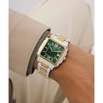 Gc Square 41mm Green Dial Analog Men Watch - Z74004G9