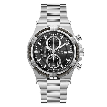 Gc Round 44mm Black Dial Analog Men Watch - Z76001G2