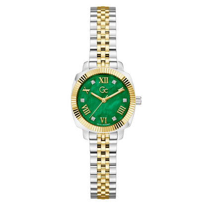 Gc Square 28mm Green Dial Analog Women Watch - Z73003L9