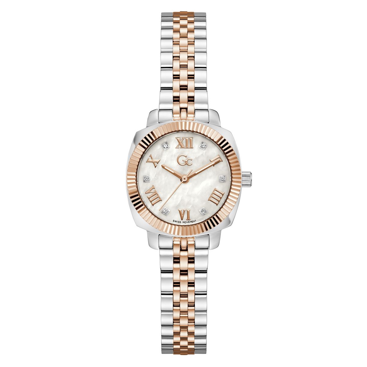 Gc Square 28mm White Dial Analog Women Watch - Z73002L1