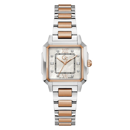 Gc Square 32mm White Dial Analog Women Watch - Z72001L1