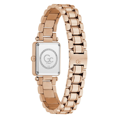 Gc Rectangle 21mm Rose Gold Dial Analog Women Watch - Z71005L3