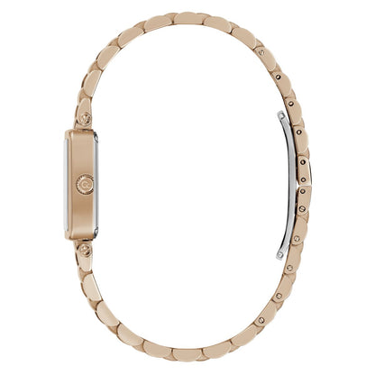 Gc Rectangle 21mm Rose Gold Dial Analog Women Watch - Z71005L3