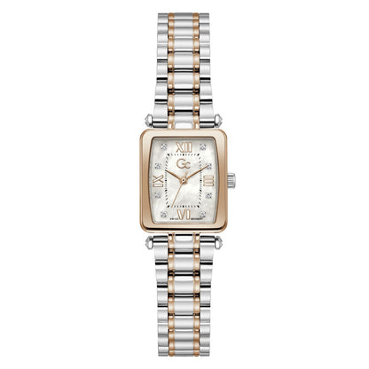 Gc Rectangle 21mm White Dial Analog Women Watch - Z71001L1