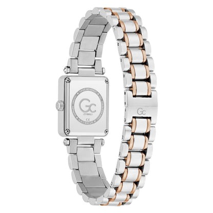 Gc Rectangle 21mm White Dial Analog Women Watch - Z71001L1