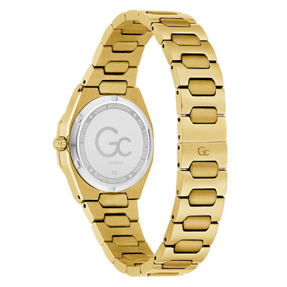 Gc Round 30mm Champagne Dial Analog Women Watch - Z70002L6