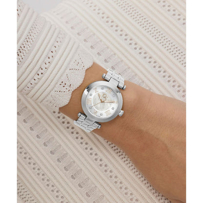 Gc Round 32mm White Dial Analog Women Watch - Z63001L1