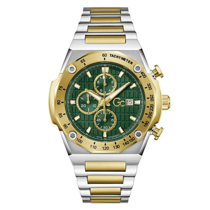 Gc Round 45mm Green Dial Analog Men Watch - Z68006G9