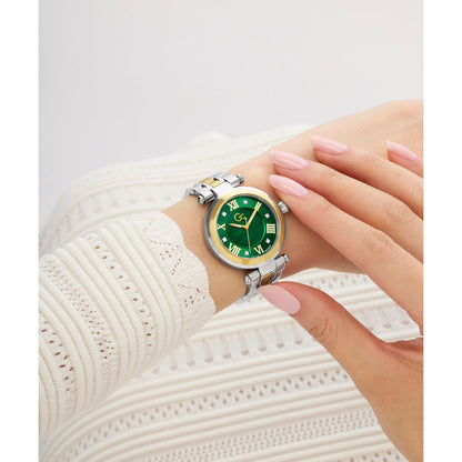 Gc Round 32mm Green Dial Analog Women Watch - Z63004L9