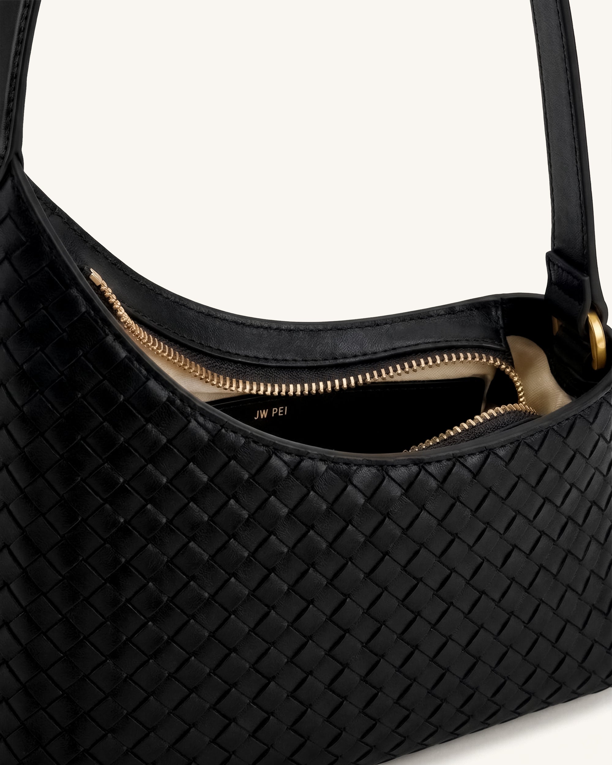 Jw Pei Lyra Woven Shoulder Bag Black