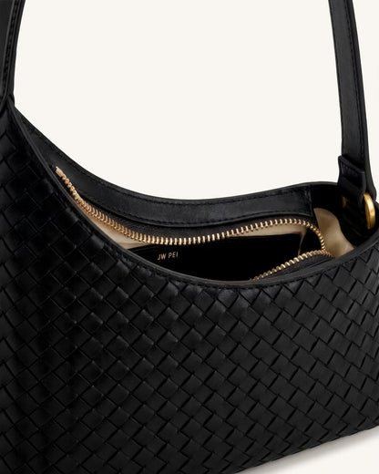 Jw Pei Lyra Woven Shoulder Bag Black
