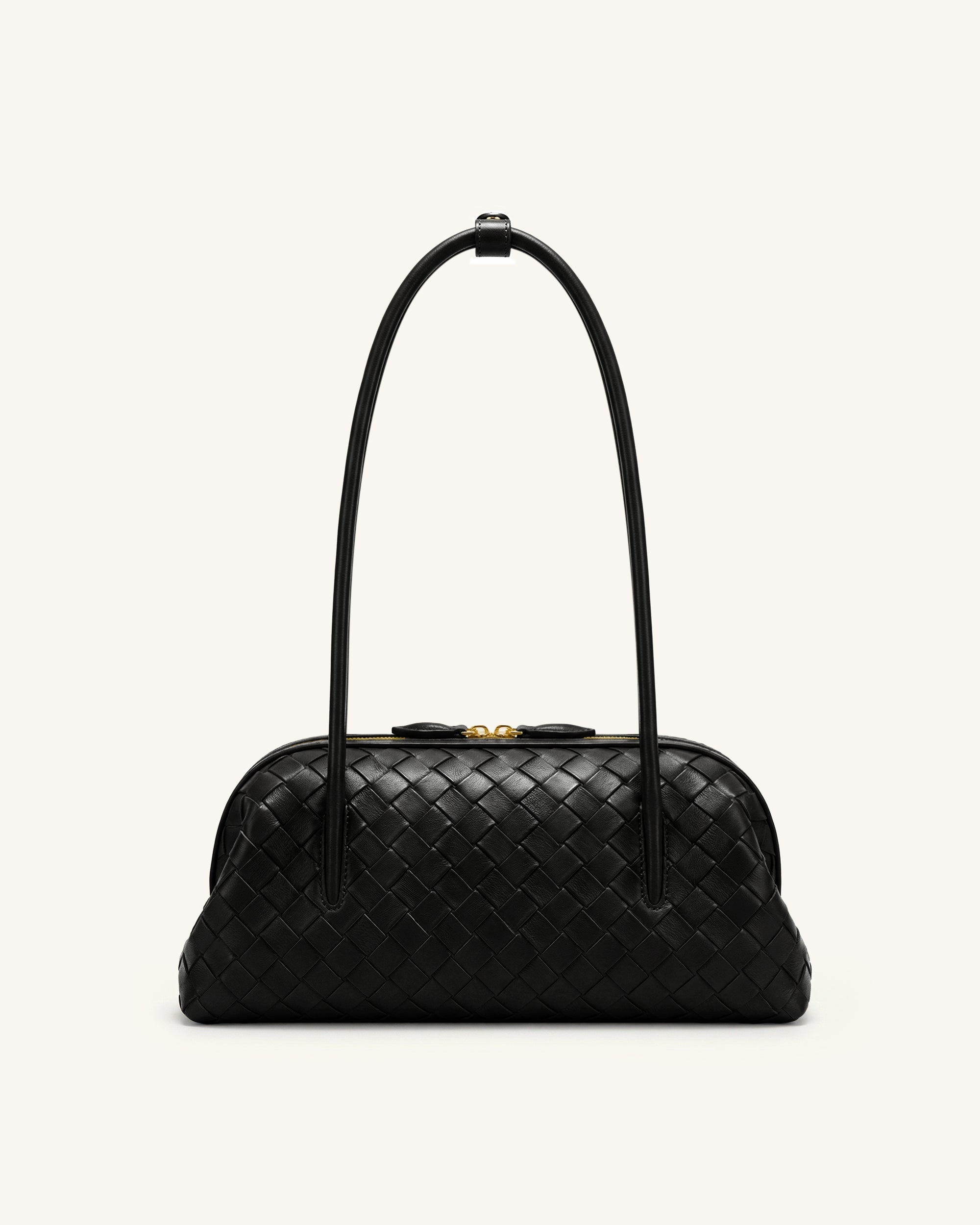 Jw Pei Aveline Woven Textured Shoulder Bag Black